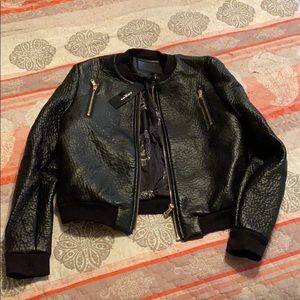 Black leather jacket